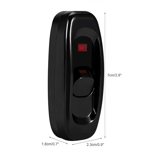 Miniatura 4 de Interruptor de encendido/apagado, AC 250 V 10 A, interruptor de lámpara en línea, interruptor de cable de encendido/apagado de repuesto con luz