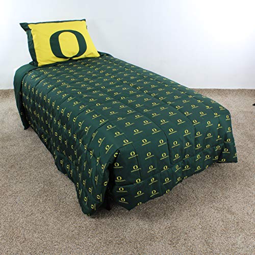 Image of College Covers Everything Comfy Oregon Ducks Reversible 2 Piece Comforter Set, Twin