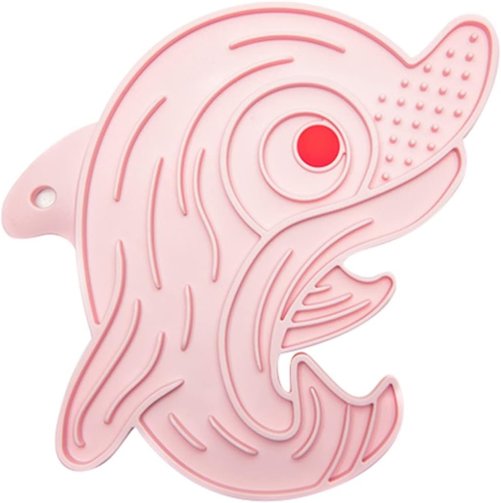 食品 ヨーグルト ピーナッツバター 犬猫イルカの形のための不安救済ペットカーミングマットのための犬リックマット犬スローフィーダー猫リックマットスローフードパッドペットスロートリート調剤マット 再再販