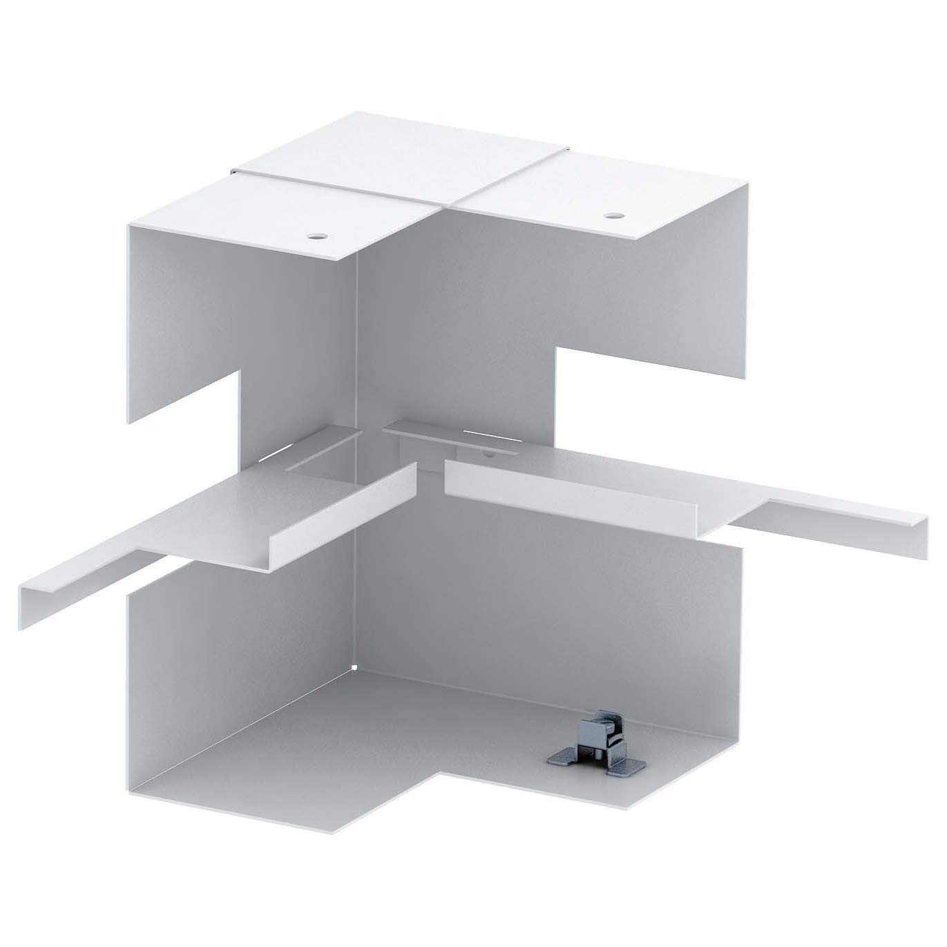 Angle intérieur simple et symétrique pour goulotte de finition PVC de passage de câbles