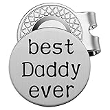 Golf Ball Marker with Magnetic Hat Clip - Best Dad Ever Gift from Son/Daughter - Golf Accessories for Men - A Perfect Mens Gift for Golf Lovers