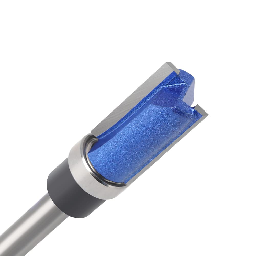 Set di 4 frese da 6 mm con albero da 6 mm, anello superiore, gabbia per legno, 4 frese a filo