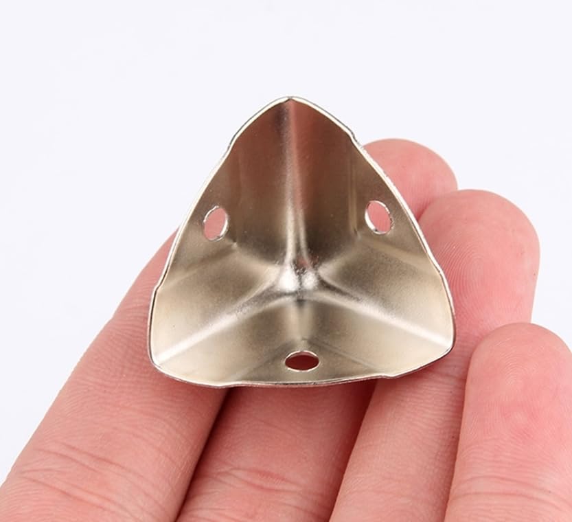 8 Stks Zilveren Hoek Protector Metalen Metalen Brace Beschermers voor Houten Kofferbak Box Borst Case Flightcase Aluminium Doos Wrap