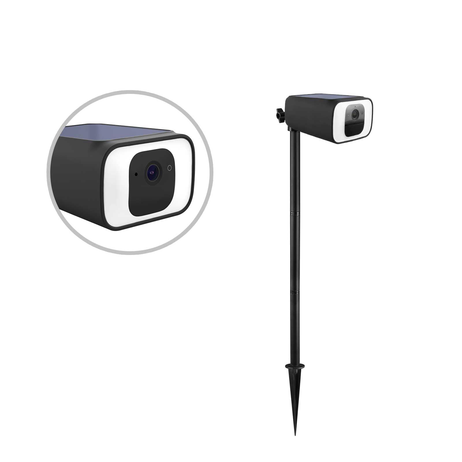 HOLACA Piquet de sol à piquet et coque en silicone résistant aux intempéries pour Eufy SoloCam S40/S230 uniquement, convient pour piquet dans un sol mou