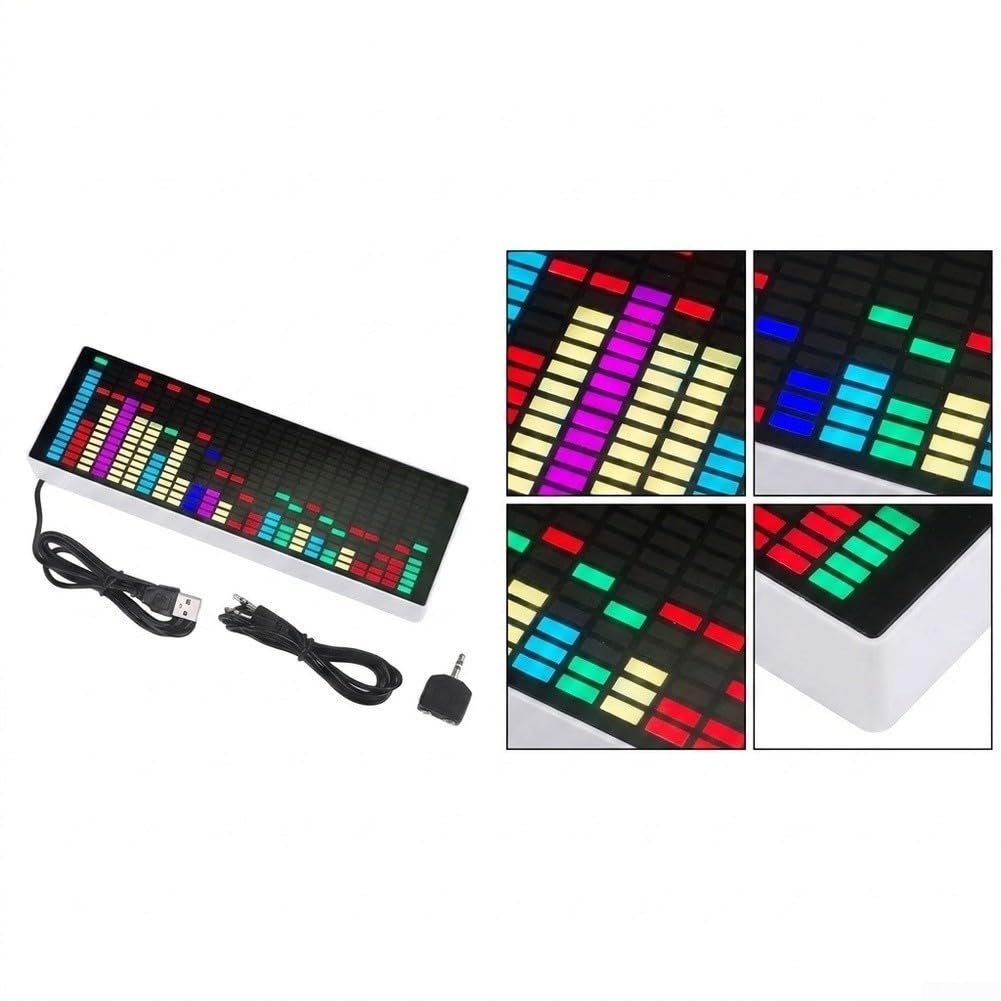 Visualiseur pour spectre Audio RGB avec Horloge 384 LED Visualiseur