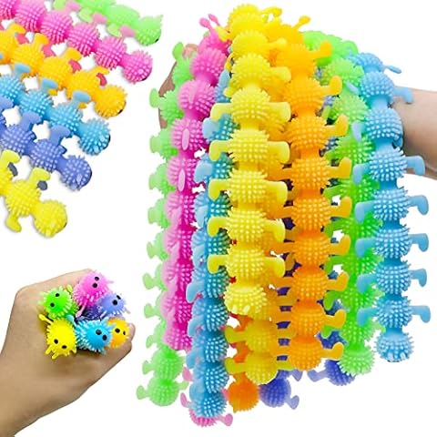 12 Pack Stretchy Fidget Toy,Stretchy String Fidgets Sensory Toys,Colorful Stretchy Strings Fidget Toy for Children's Day Gift,Kids,Adults Stress Relief Anti Anxiety Cover