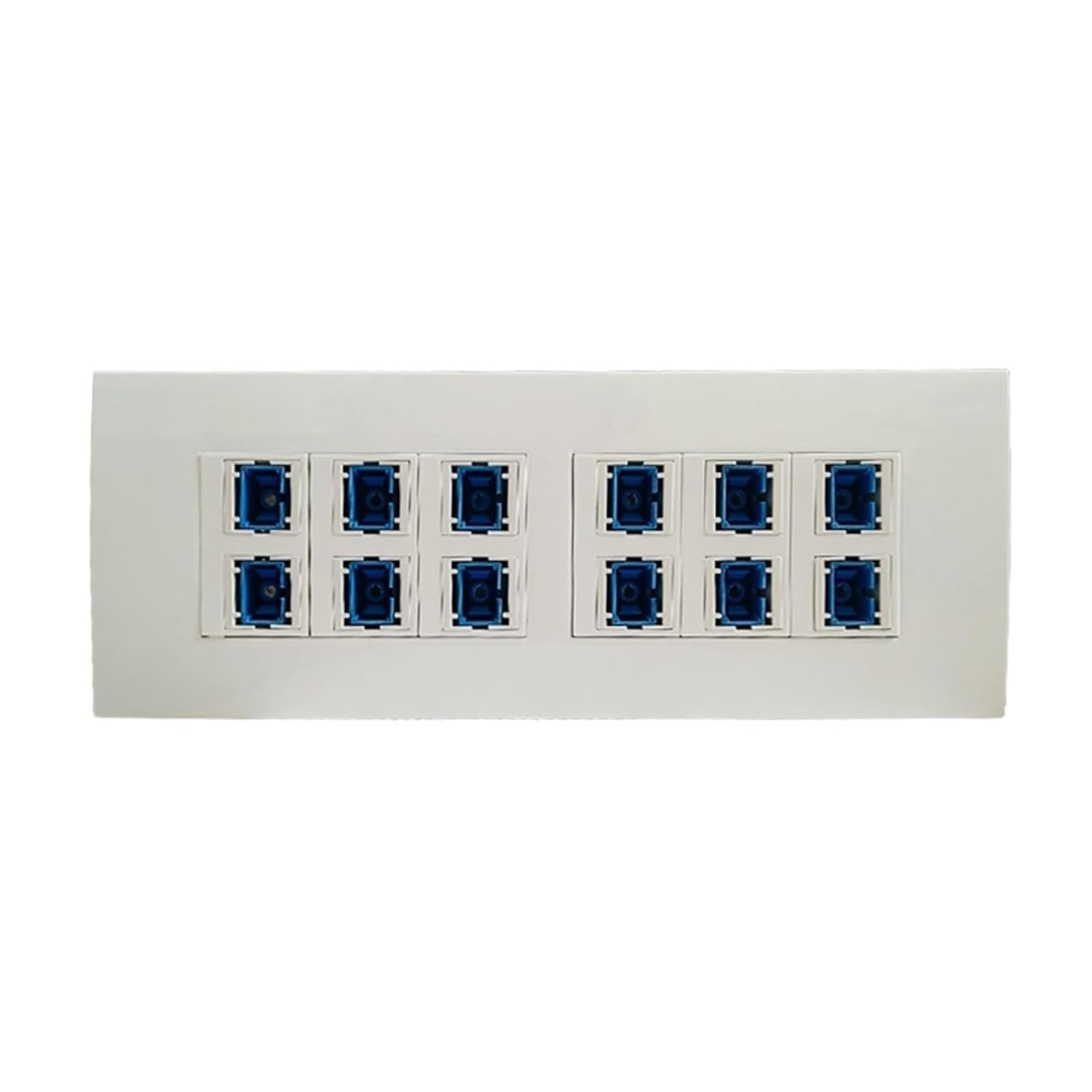 12-Port SC UPC Fiber Optic wallplate with SC/SC Female Straight-Through Connector for SC-SC Network Fiber Optic Plugs and sockets.(LT19A)