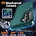 for Samsung Galaxy S26 Case with Screen Protector+Camera Lens Cover,Military Grade Heavy Duty Shockproof Phone Cover with Wrist Lanyard Strap for Samsung S26,Dark Green