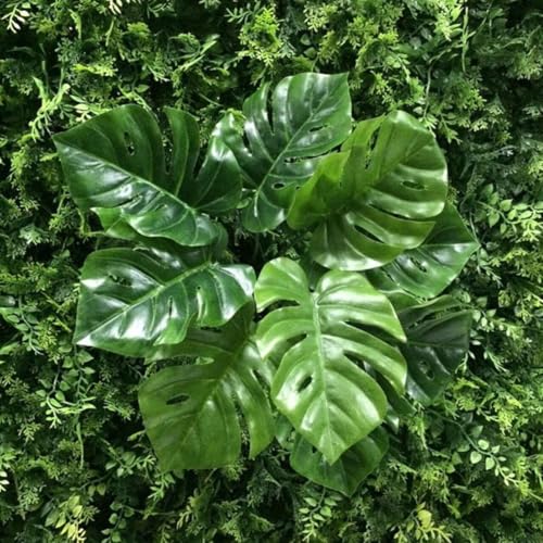 VOSAREA Soie Verte Feuille de Monstera Artificielle Têtes 9 pour Bureau – vue 3