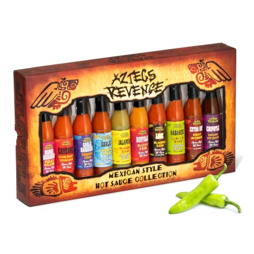 Product Image of the Aztecs Revenge Mexican Style 10 Hot Sauce Variety Pack