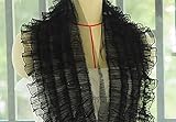 5-Layer Waves Ruffle Pleated Lace Fabric, Skirt Ruffle Lolita Princess Dress Lace Skirt Lace Trim DIY Fabric Panel Sale by 2 Yard (Black)