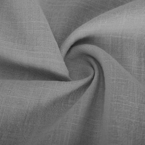 Cotton Linen Shirts for Girls Short Sleeve Kids V Neck Button Dressy T-Shirt Solid Color Loose Trendy Tops Tees 20254