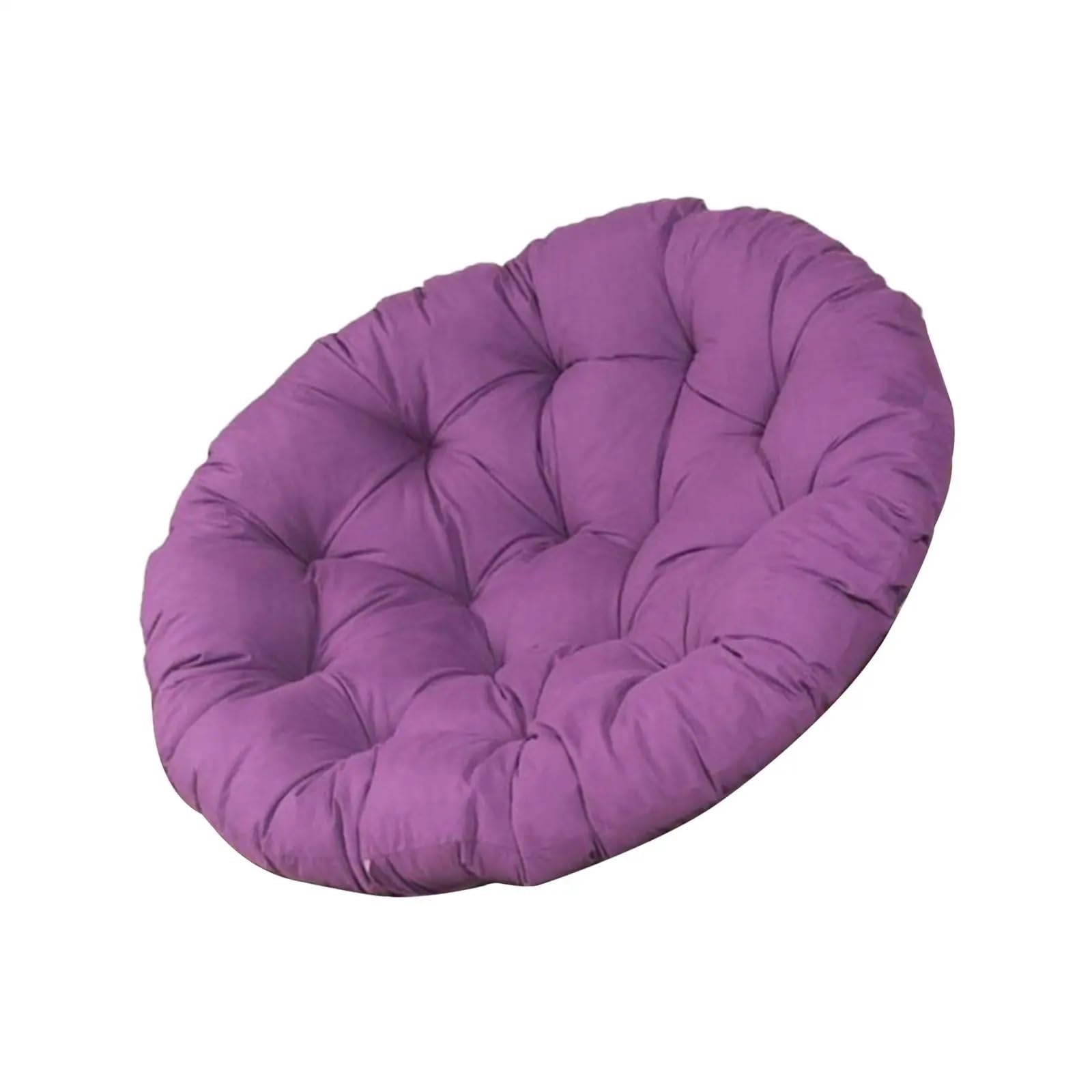 Bflcwstd Purple Egg Chair Cushion Padded Seat Cushion Egg Shape Chair Pad Breathable Stylish Diameter 40Cm Patio For Bedroom(Purple)