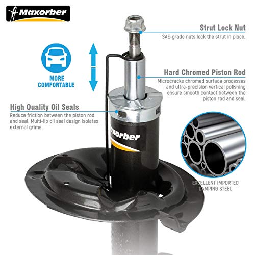 Maxorber Full Set Shocks Struts Front Rear Left Right Absorber Kit Driver Passenger Side Compatible With Fx35 Fx45 2003 2004 2005 2006 2007 2008 Shock Absorber 339056 339055 349027 72370 #TOP1