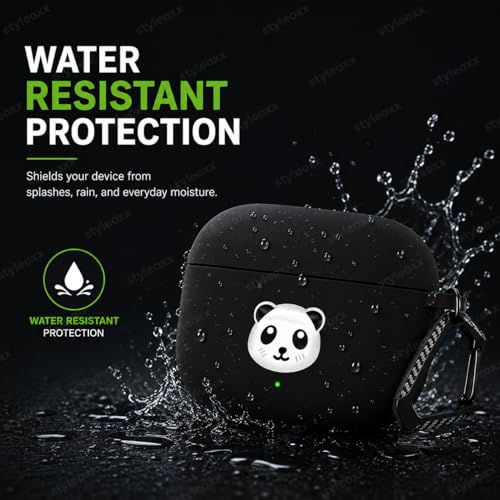 Image of Anvique Silicone Case for OnePlus Buds 4 Pro,Shockproof Protective Cover, Scratch Resistant, Lightweight, Precise Fit with Charging Access (Panda T)