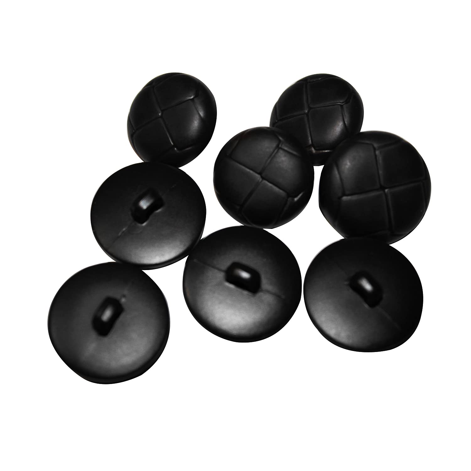 Set Da 6 Bottoni Plastica A Forma Di Pallone Da Calcio – 18 Mm, Colori Nero E Marrone, Effetto Pelle, Per Cucito, Riparazioni E Fai Da Te