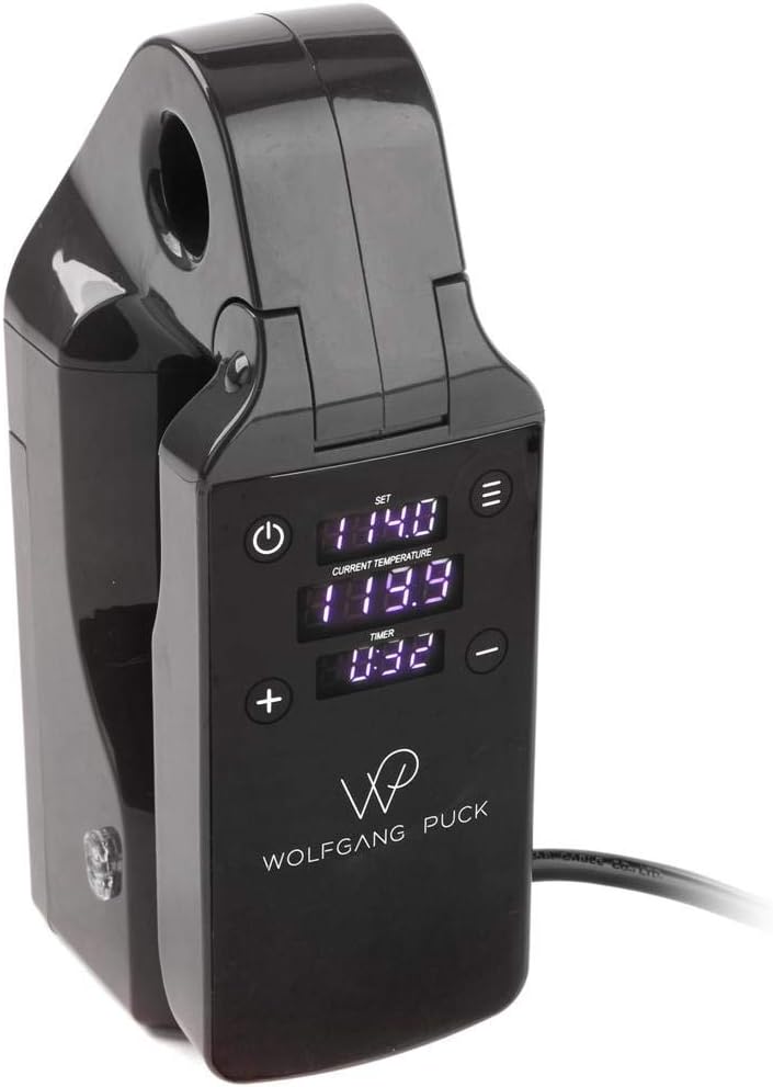 Wolfgang Puck Compact Clip Sous Vide (606-700), Precision Cooker, Control Temperature and Timer, Immersion Circulator, Precision Cooker, Black