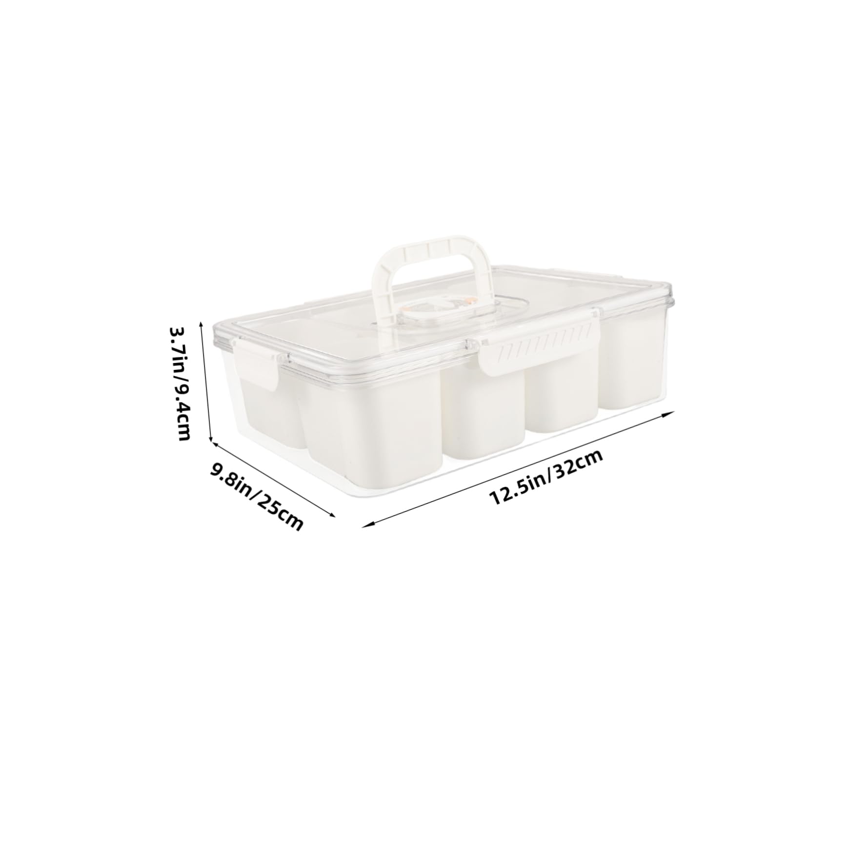 Contenitore portatile per snack, multi-scomparto per frutta, noci e caramelle, ideale per picnic, feste e viaggi, facile da pulire e gestire