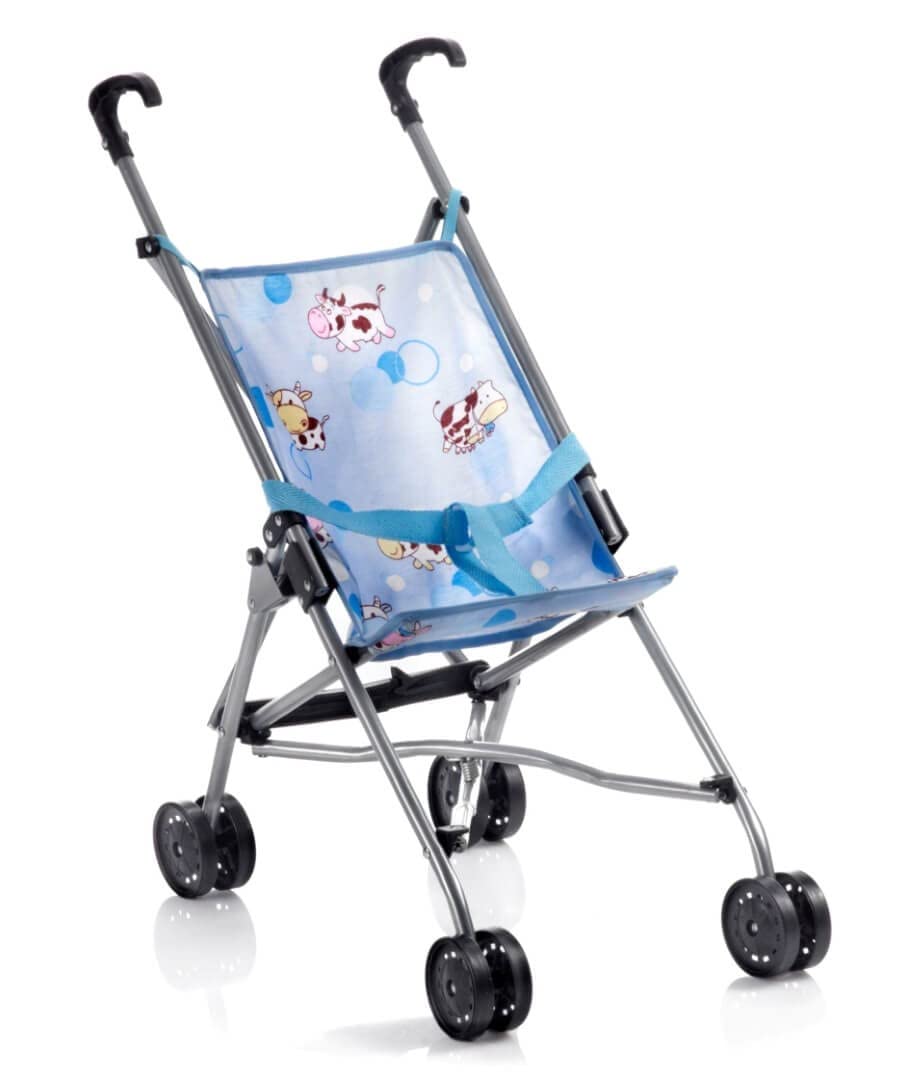 Funny Doll's Pram Pushchair Mini Buggy Blue