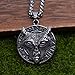 LANGHONG Retro Norse Viking Wolf Necklace For Men Stainless Steel Necklace Talisman Jewelry, Gift For Men