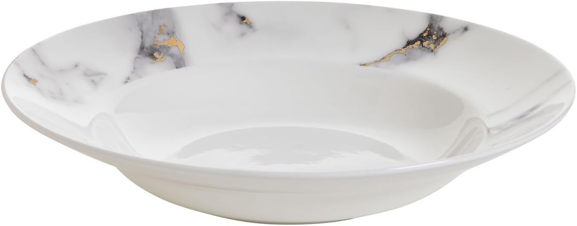 Prouna Marble Venice Fog Rim Soup Bowl