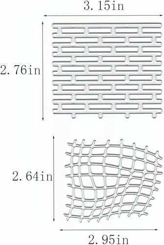 Miniatura 2 de Red irregular de ladrillo de metal, troqueles irregulares, troqueles de red de pared, plantillas en relieve, molde de plantilla para decoración de