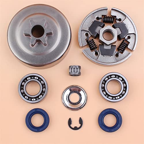 XEDLAMP Kit de arandela piñón sellos aceite cojinete tambor embrague, for motosierra STIHL MS180 MS170 018 017, motosierras gasolina 1123 640 2003 Retén de cigüeñal de motosierra