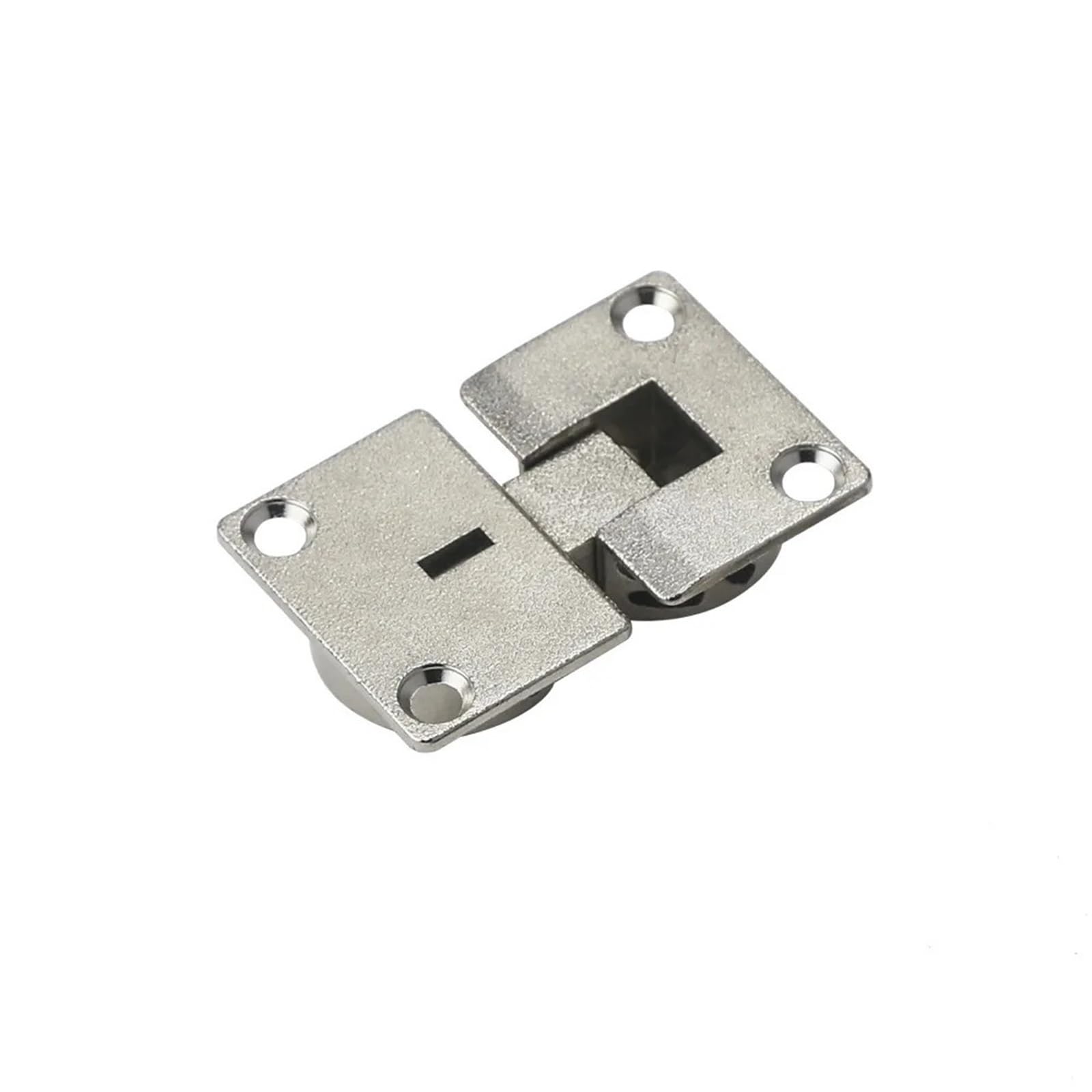Kdhcvkz Silver Nickel 4Pcs Detachable Zinc Square Drop Down Cabinet Hinge Black Silver(Silver Nickel)