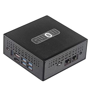AWOW Mini PC, Intel Celeron J3455 6GB LPDDR4, 128GB M.2 SATA SSD, Mini Desktop Computer, Micro PC, Windows 10, 4K HD, Dual HDMI 1.4, Dual WiFi