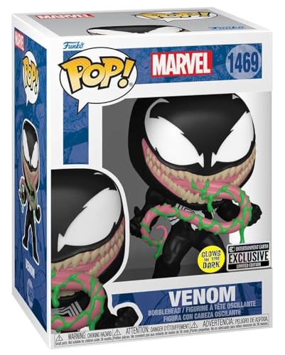 POP Marvel: Venom with Ooze (Glow-in-The-Dark) Limited Edition Funko Vinyl Figure (Bundled with Compatible Box Protector Case), Multicolored, 3.75 inches - Thumbnail 3