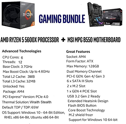 Inland Performance Plus 2Tb Nvme 4.0 Ssd +Amd Ryzen 5 5600X Desktop Processor Bundle With Msi Mpg B550 Gaming Plus Atx Gaming Motherboard #TOP1