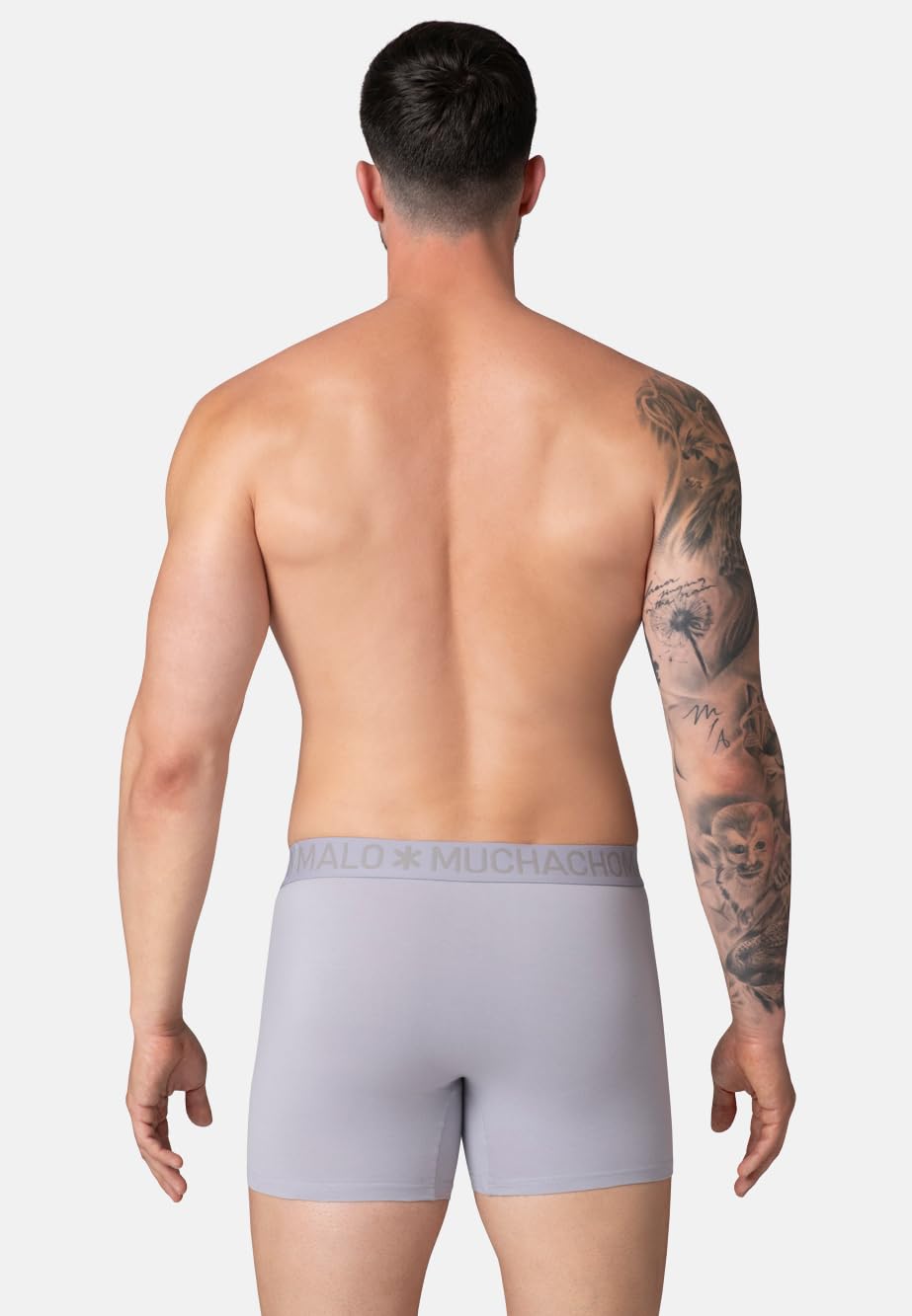 Muchachomalo Calzoncillos para Hombre, Ropa Interior Lisa de Algodón para Hombre, Pack de 2 Unidades, Bóxers Lisos de Corte Clásico con Cintura Elástica
