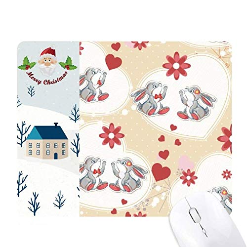Tapis de souris joli lapin gris, le cadeau de Noël et Saint-Valentin