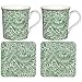 The Leonardo Collection Larkspur Mug & Coaster Set | Lovely Gifts for Women & Men | Designed by William Morris | Coasters Set for All Modern Kitchen & Offices
