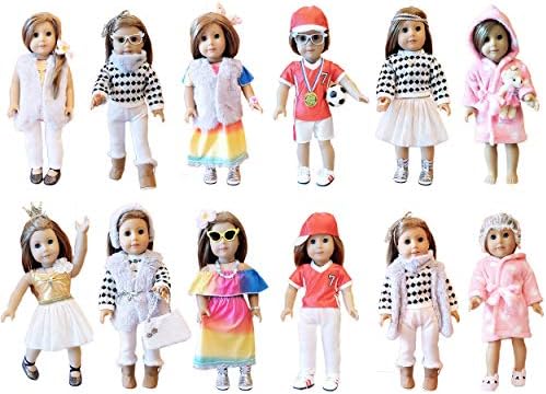 Weardoll 18inch Doll Clothes and Accessories - 35 Items, 18 inch Doll Accessories fits American Girl Doll Accessories, Mylife Doll Accessories