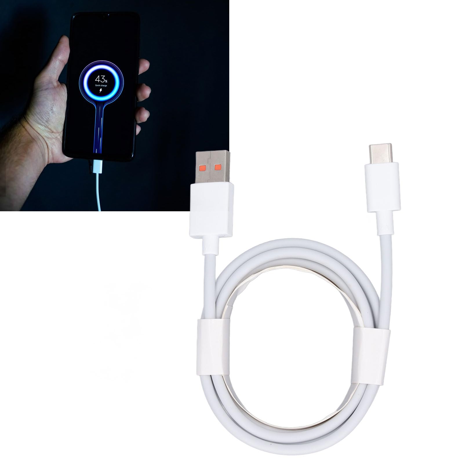 Kabel USB C, Szybkie ładowanie 120 W 6 A dla urządzeń 6,6 Stopy, Bezpieczeństwo Przede Wszystkim, z Zabezpieczeniem Przed Przeciążeniem, Zabezpieczeniem Przed Zwarciem