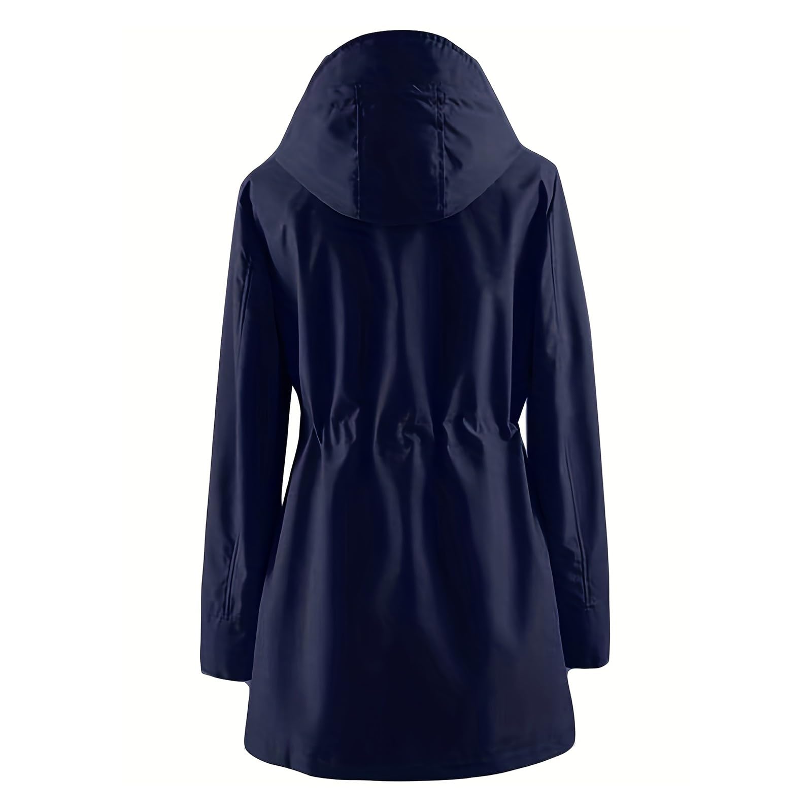 Regenjacke Damen Wasserdicht Regenmantel Winddicht Übergangsjacke Mit Kaputze Sweatjacke Locker Wanderjacke Mit Taschen Jacke Mit Reissverschluss Damen-Jacken Lang Outdoorjacke Frauen Leichte