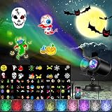 KABCON Halloween Christmas Projector Lights Remote Control 2-in-1 Moving Patterns with Ocean Wave LE