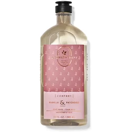 Bath and Body Works Aromatherapy Comfort Vanilla Patchouli Body Wash and Foam Bath 10 ounces