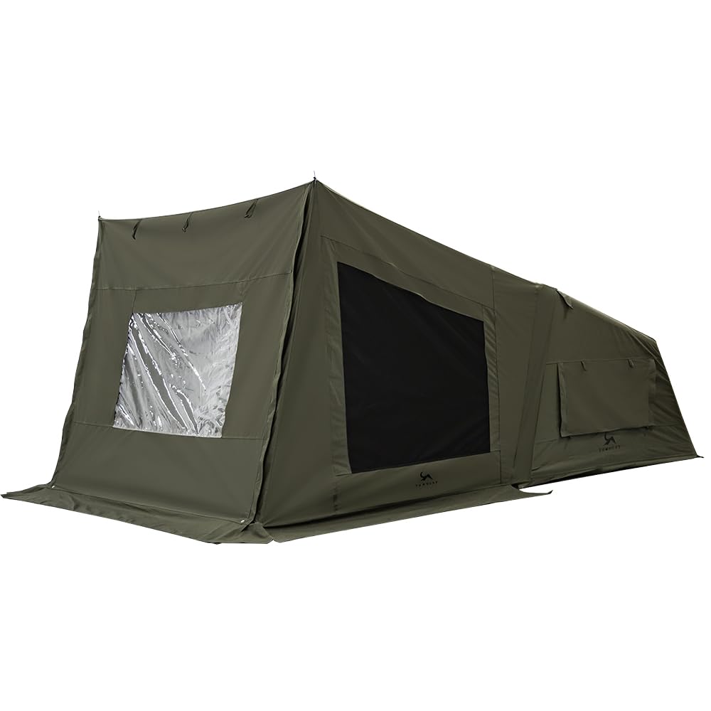 TOMOUNT Inflatable Canvas Tent with Pump,Easy Setup Blow Up Tent