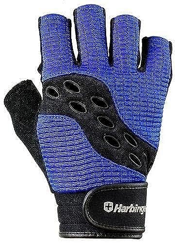 Harbinger Adventure Series Stroke P.S. Short Finger Paddle Sports Glove (Large, Blue)
