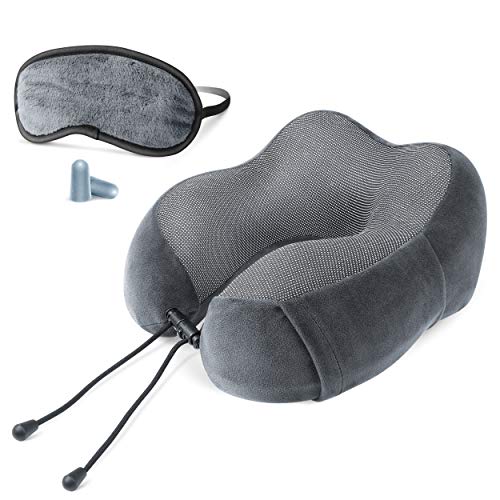 Almohada Espuma Viscoelástica Semicircular Gris Ajustable miniatura 1