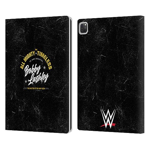 Head Case Designs Officially Licensed WWE Logotype Bobby Lashley Leather Book Wallet Case Cover Compatible with Apple iPad Pro 12.9 2020/2021/2022