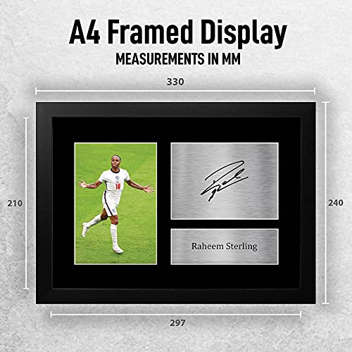 HWC Trading FR A4 Raheem Sterling England Gifts Printed Signed Autograph Picture for Football Fans and Supporters - A4 Framed - Image 2