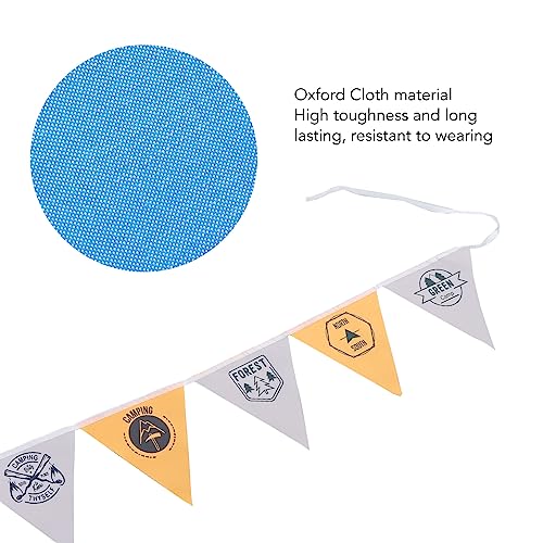 Bandeira Triangular, Flâmula de Suspensão Decorativa Resistente a Rasgos Ao Ar Livre (Laranja Branco