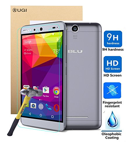 BLU ENERGY X Screen protector, KuGi Ultra-thin 9H Hardness HD clear Premium Tempered Glass Screen Protector for BLU ENERGY X 2015 released 5 inch smartphone. (1 pcs)