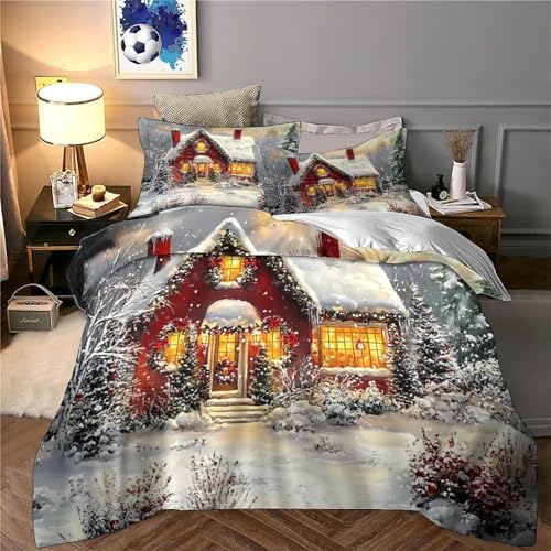 Housse de couette lapin de Noël 260x220 pour une ambiance festive