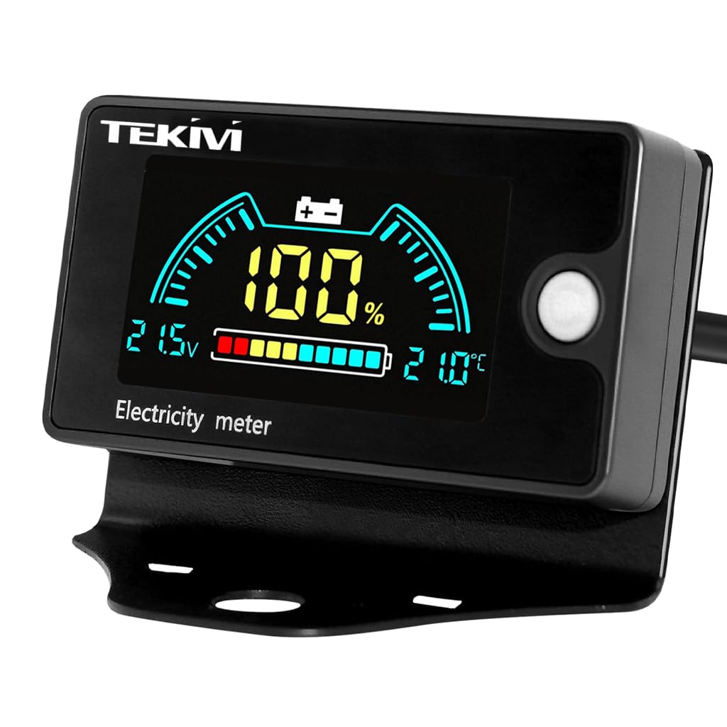 1-Pack LCD Battery Monitor 8-100V Battery Capacity Gauge with LCD Color Display, Wired Meter, Ideal for Lithium Lead Acid and AGM Batteries-image-10