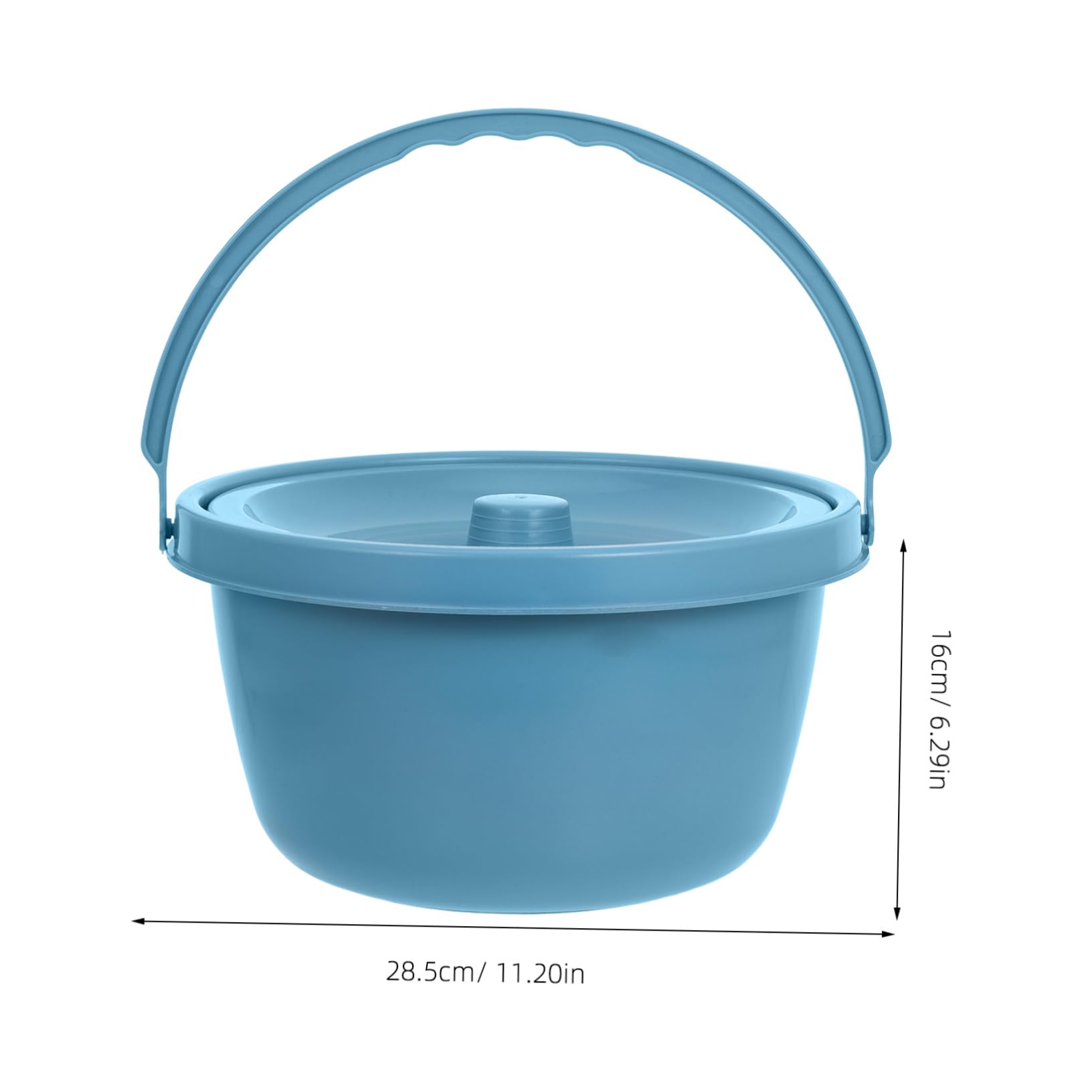 FRCOLOR Compact Portable Urinal with Lid Leakproof Bedside Commode Bucket for Men Women and Lightweight Travel Potty for Camping and Comfortable Grip Design