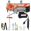 CREWORKS Electric Hoist, 2500lbs Electric Hoist with 328ft Wireless Remote Control 39ft Single Cable Lifting Height, 1800W Single Double Slings Hoist Lift Ceiling Winch for Factory Warehouse Garage